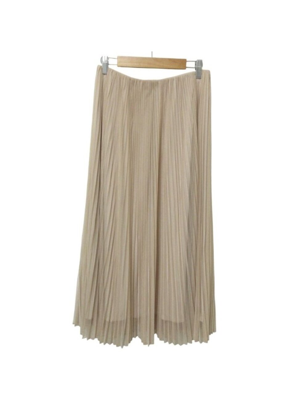 Max Mara Weekend Baby Tulle Pleated Long Skirt Beige Spring Summer Fall Winter S
